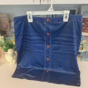 Shein Curve 2XL Denim Looking Skirt